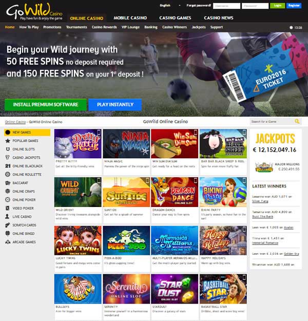 Go wild casino online chat free